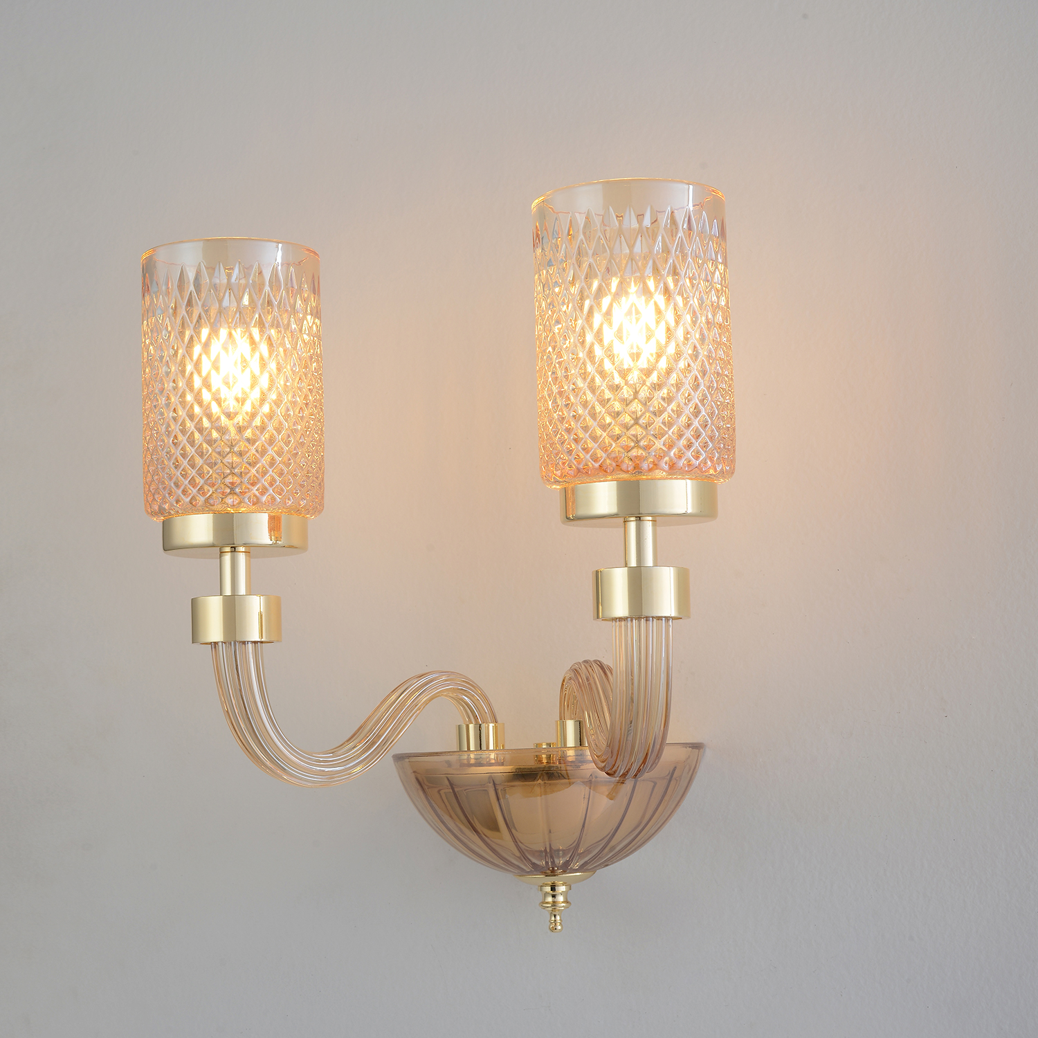 Бра crystal lux silvestro ap2 amber