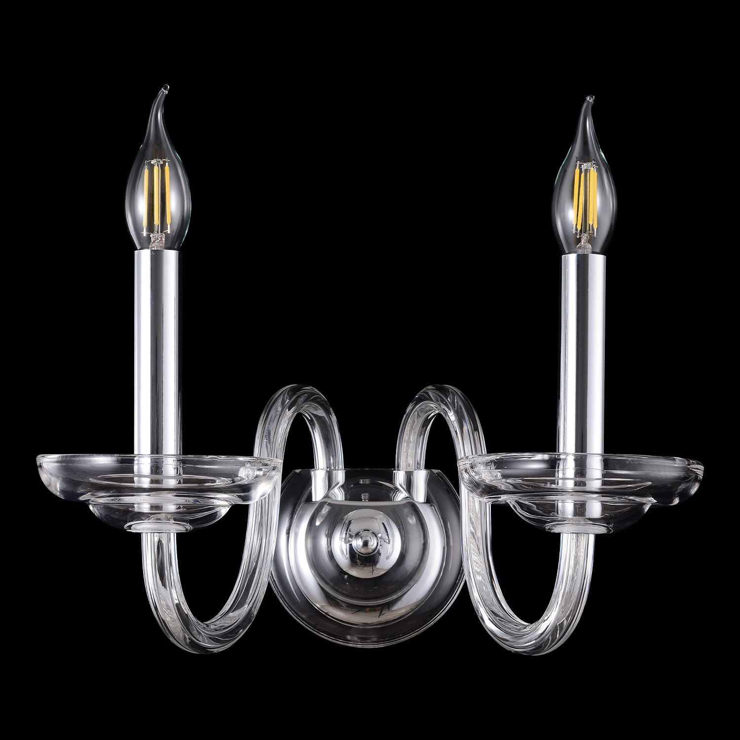 Бра crystal lux arabesque ap2 chrome