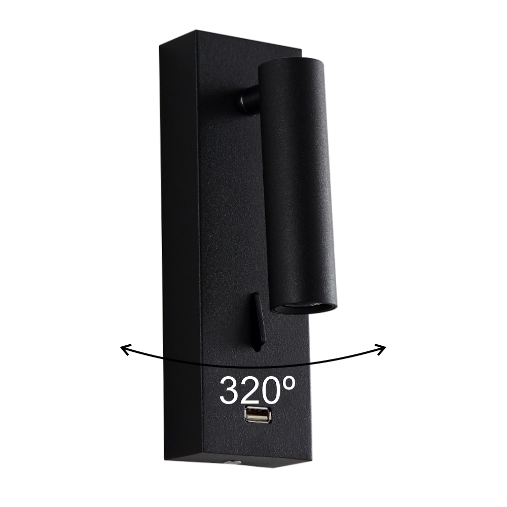 Бра crystal lux clt 210w usb bl