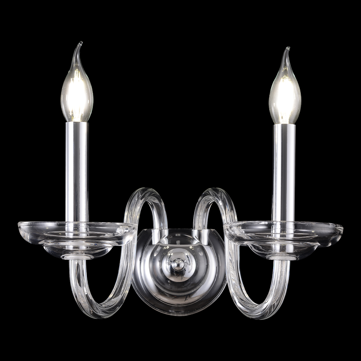 Бра crystal lux arabesque ap2 chrome