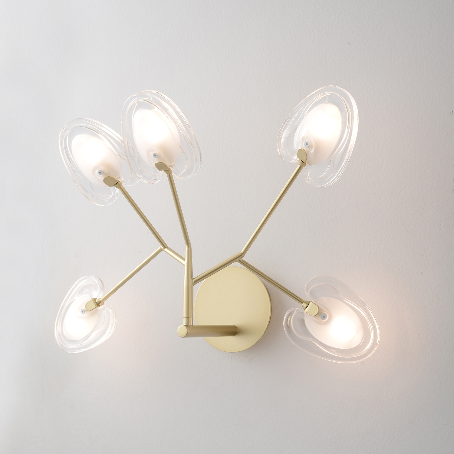 Бра crystal lux sole ap5 gold