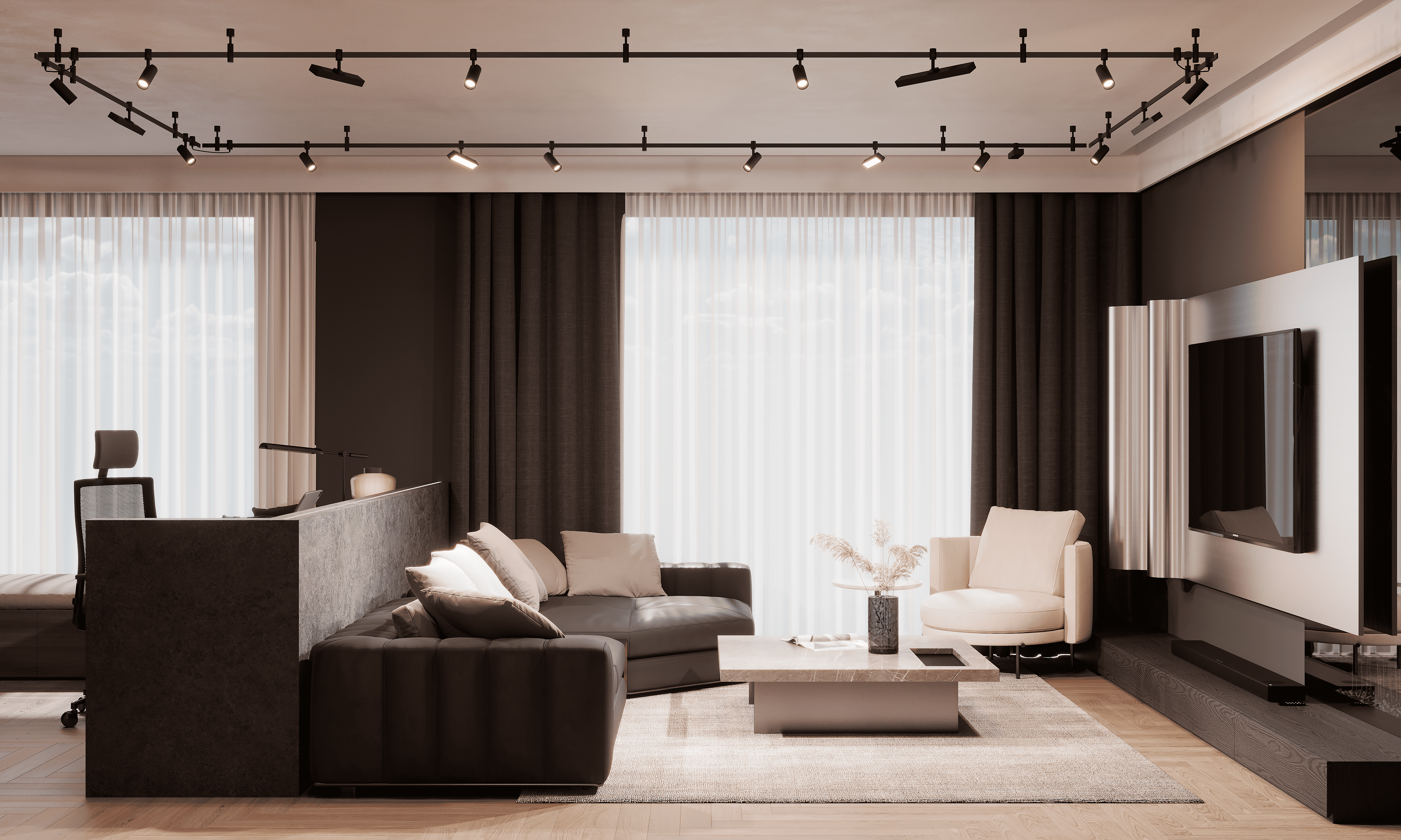 Шинопровод магнитный Crystal Lux CLT 0.117 01 L2000 BL