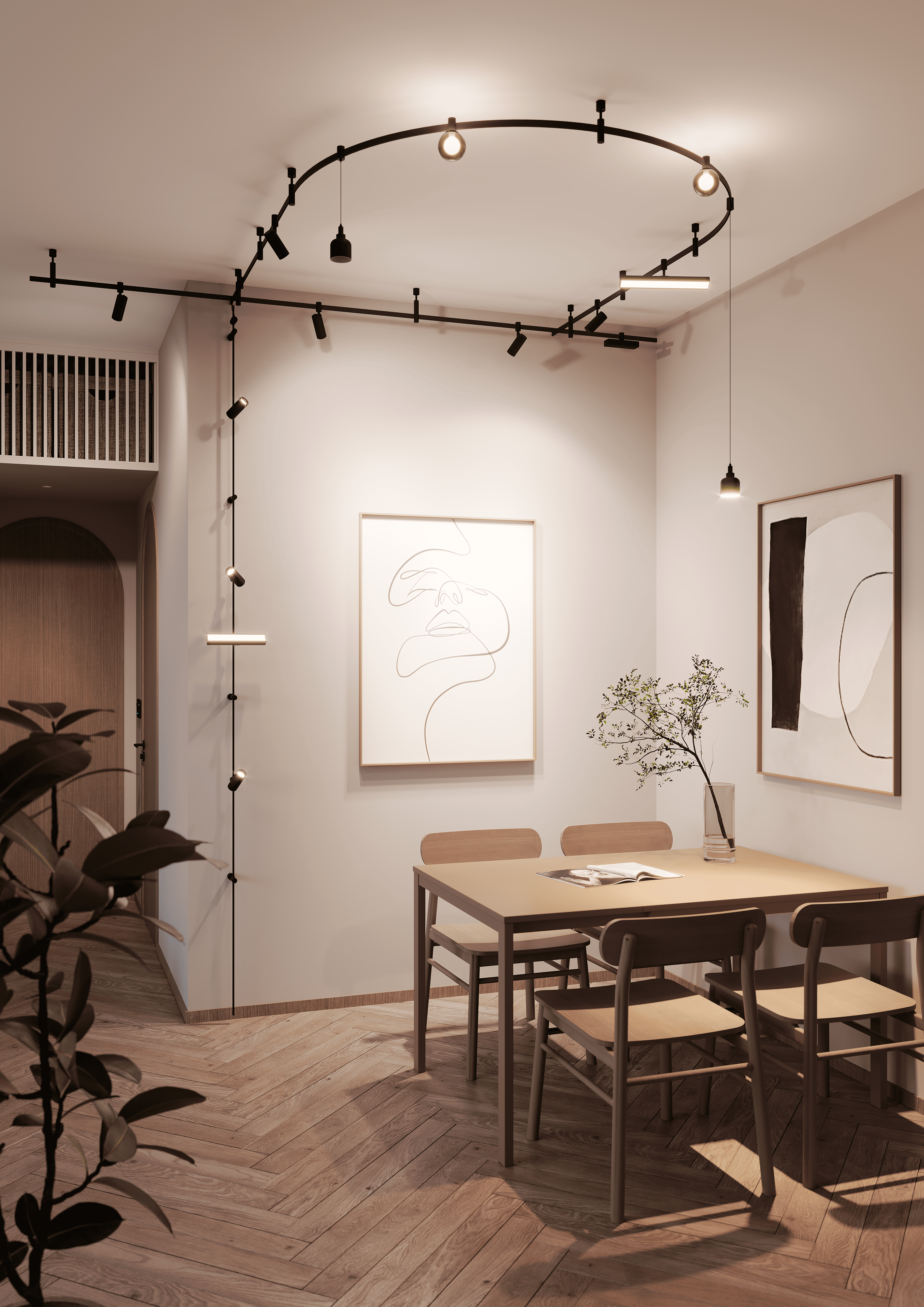 Шинопровод магнитный гибкий Crystal Lux CLT 0.117 01 L1000 BL