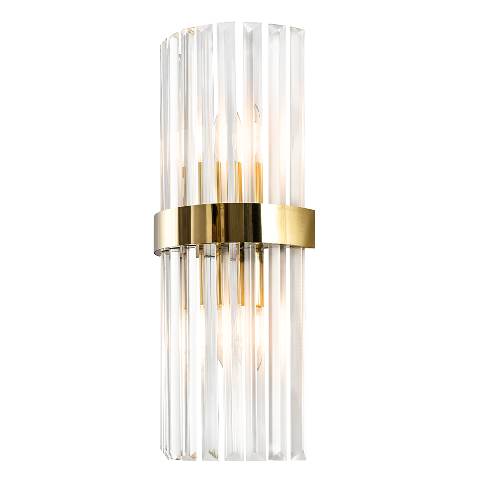 Бра crystal lux sorpresa ap2 brass/transparente