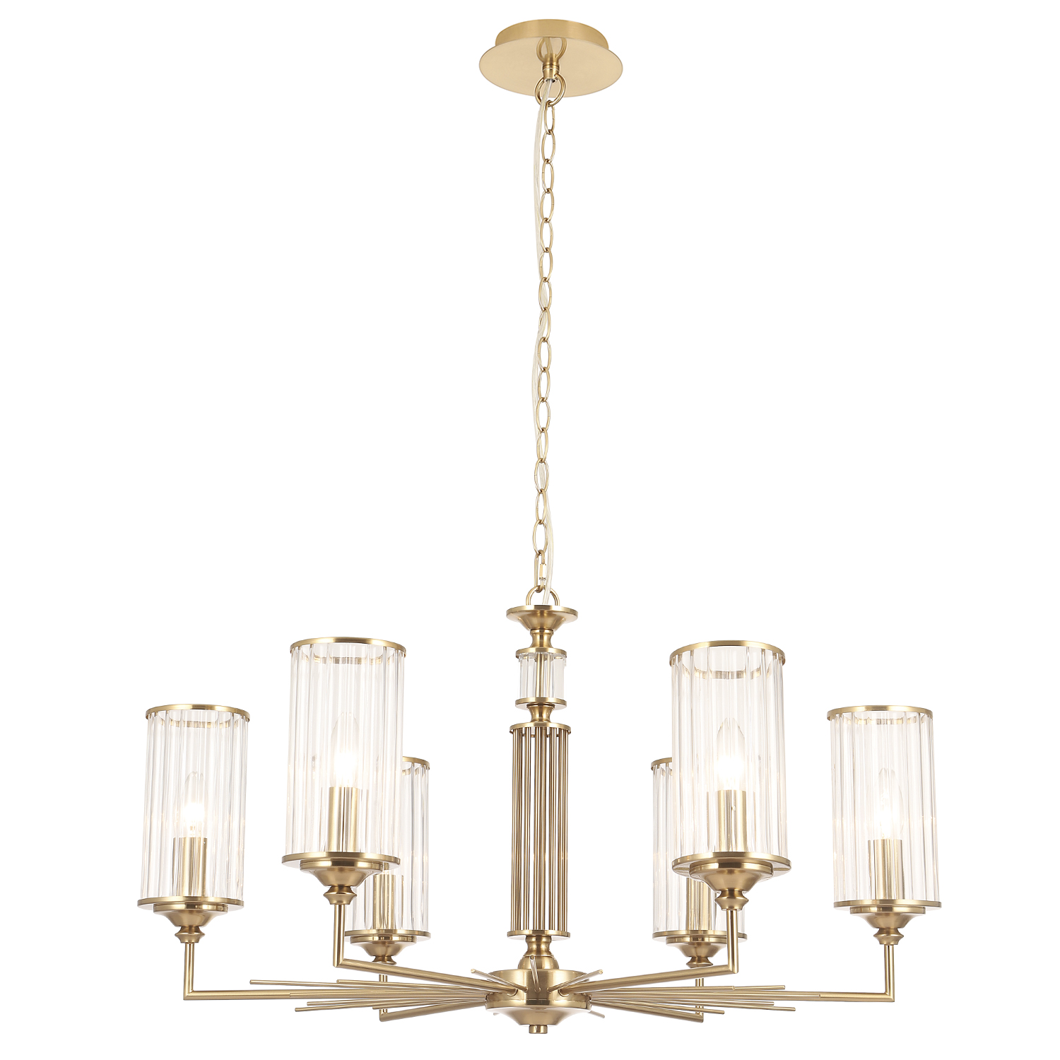 Люстра crystal lux gloria sp6 brass