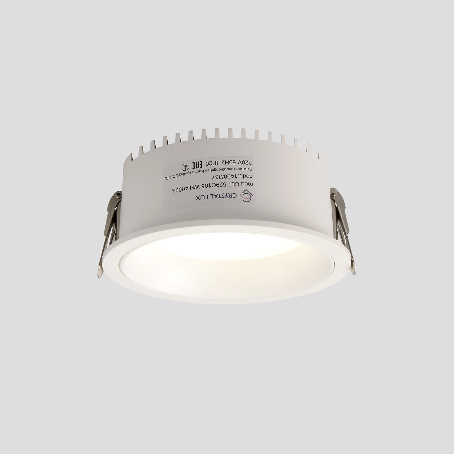 Светильник встраиваемый crystal lux clt 529c105 wh 4000k