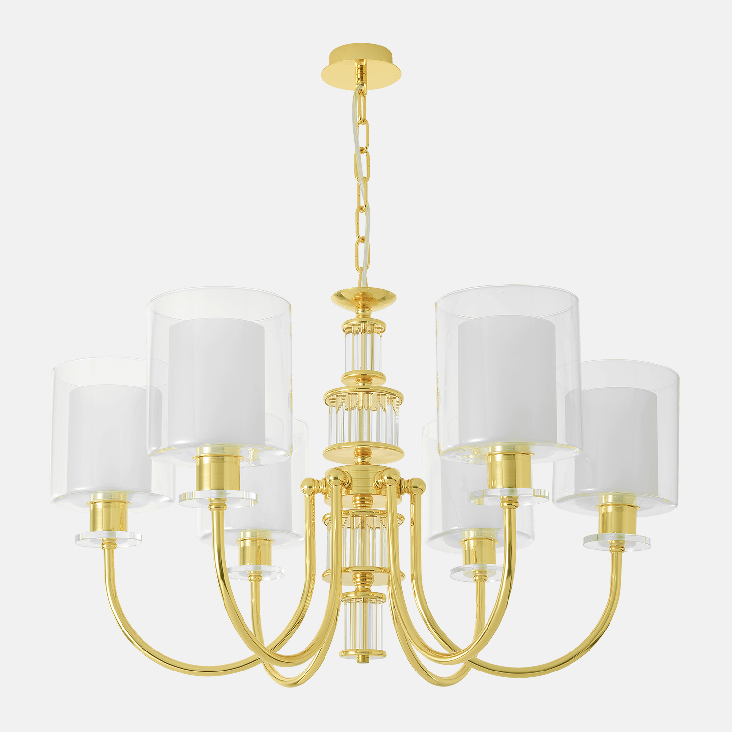 Люстра crystal lux elena sp6 gold