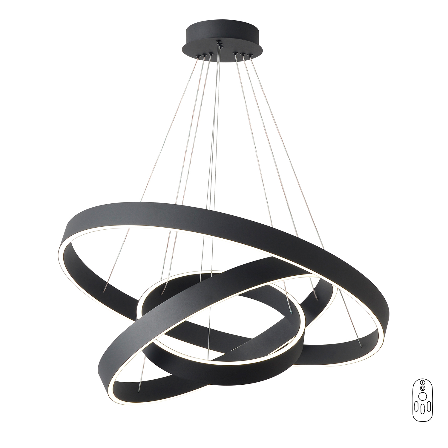 Люстра crystal lux tron sp158w led black