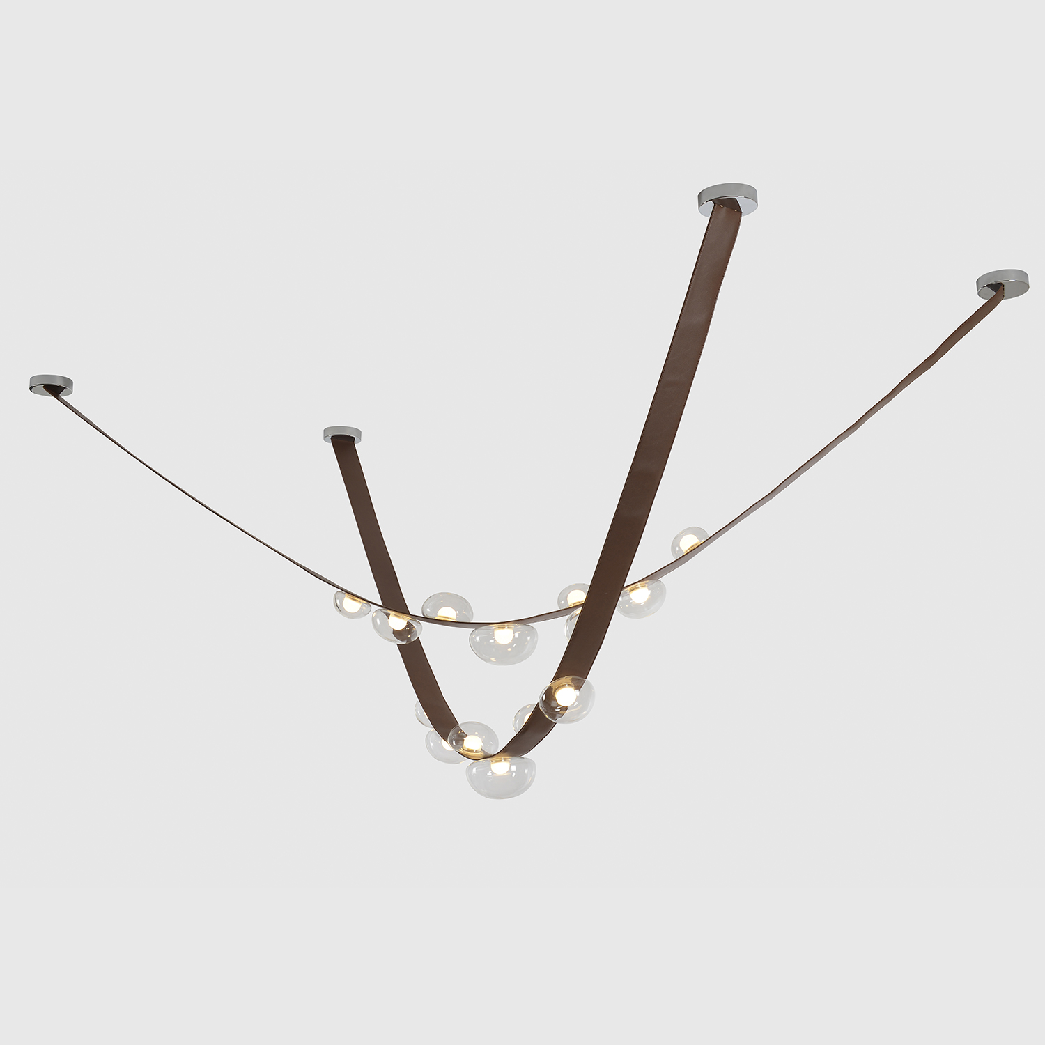 Светильник подвесной crystal lux bosque sp7 l3000 brown/transparent