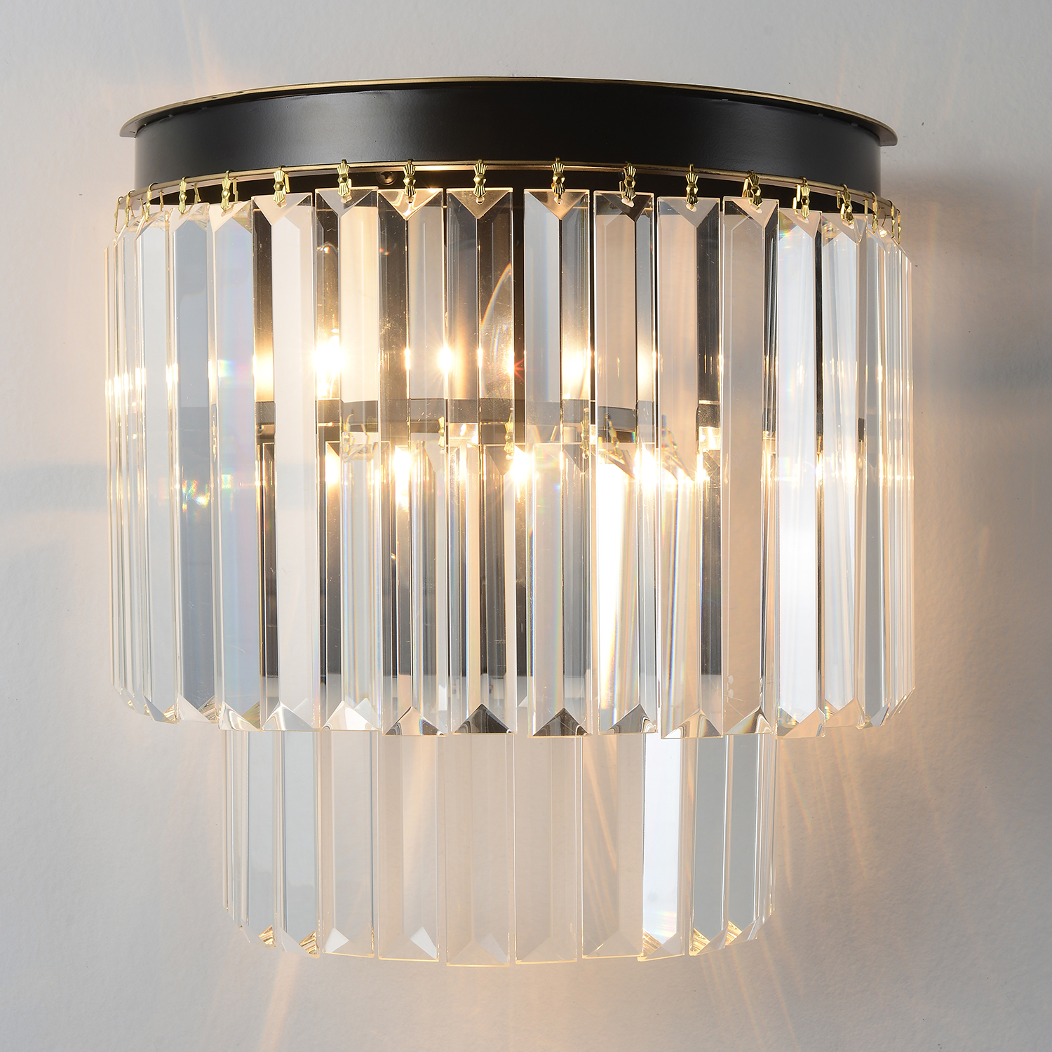 Бра crystal lux maxime ap2 black