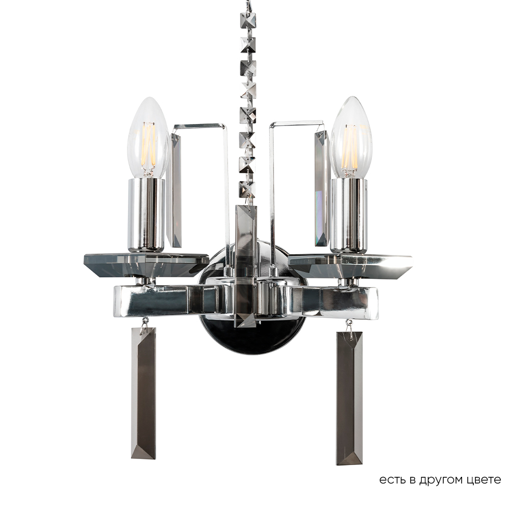 Бра crystal lux marron ap2 chrome