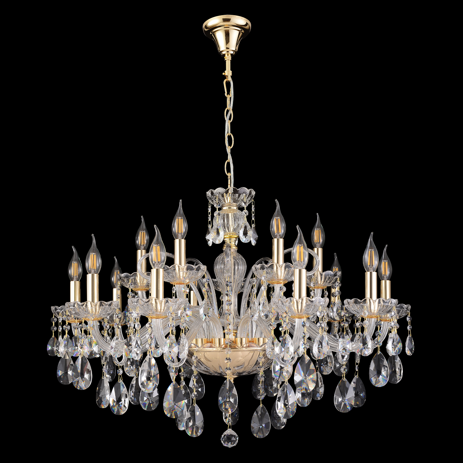 Люстра crystal lux monica sp10+5 gold