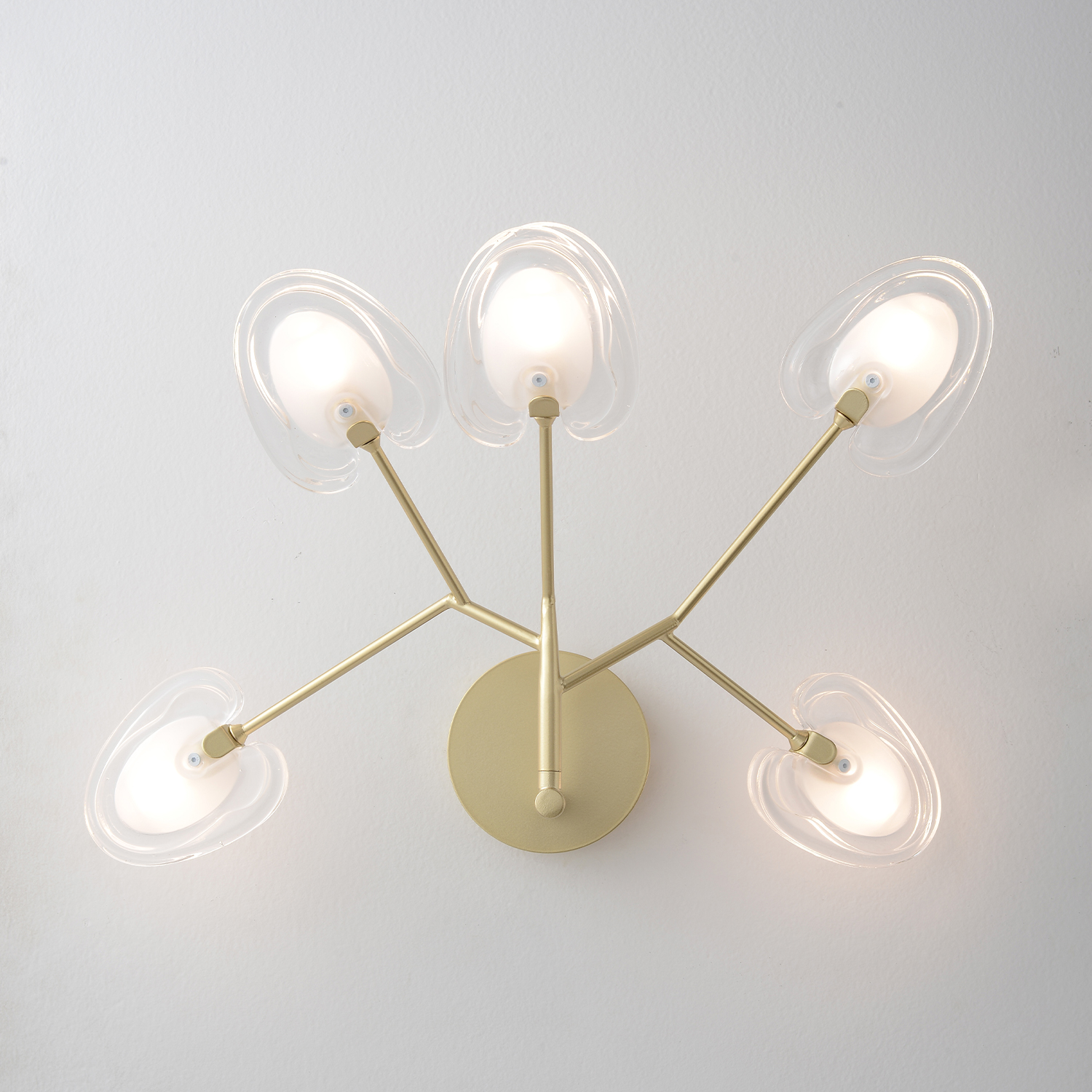 Бра crystal lux sole ap5 gold