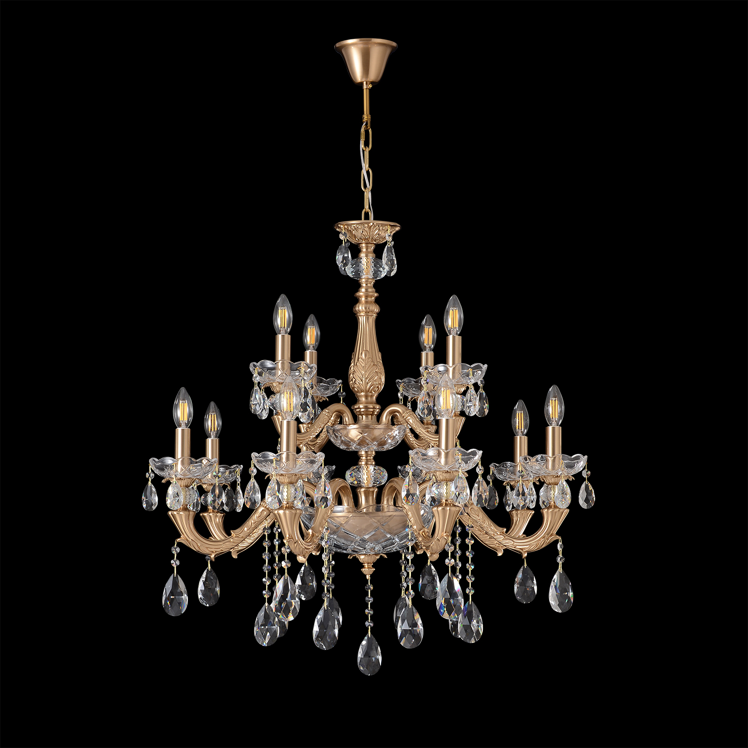 Люстра Crystal Lux ELIZABETH SP8+4 BRASS