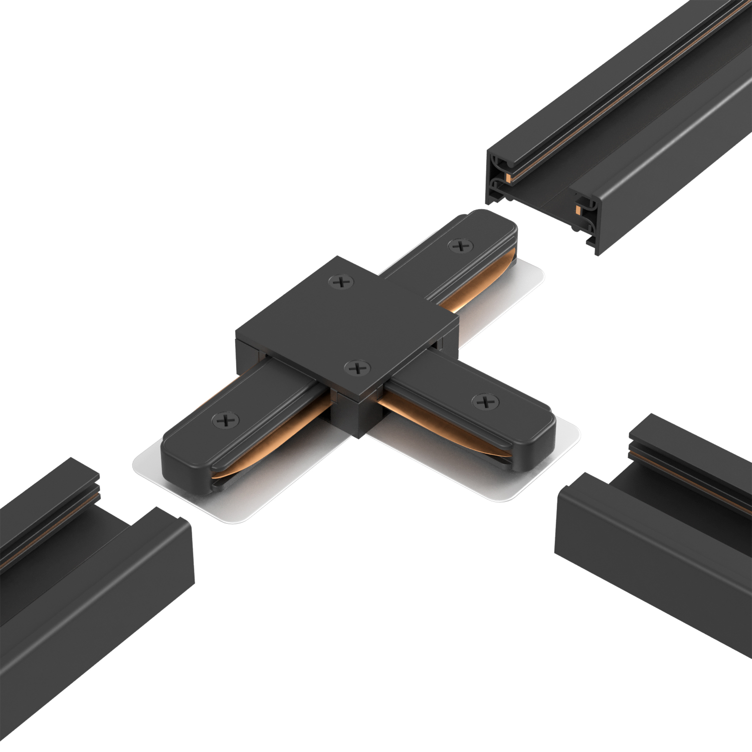 Соединитель t-образный (однофазный) crystal lux clt 0.211 08 bl