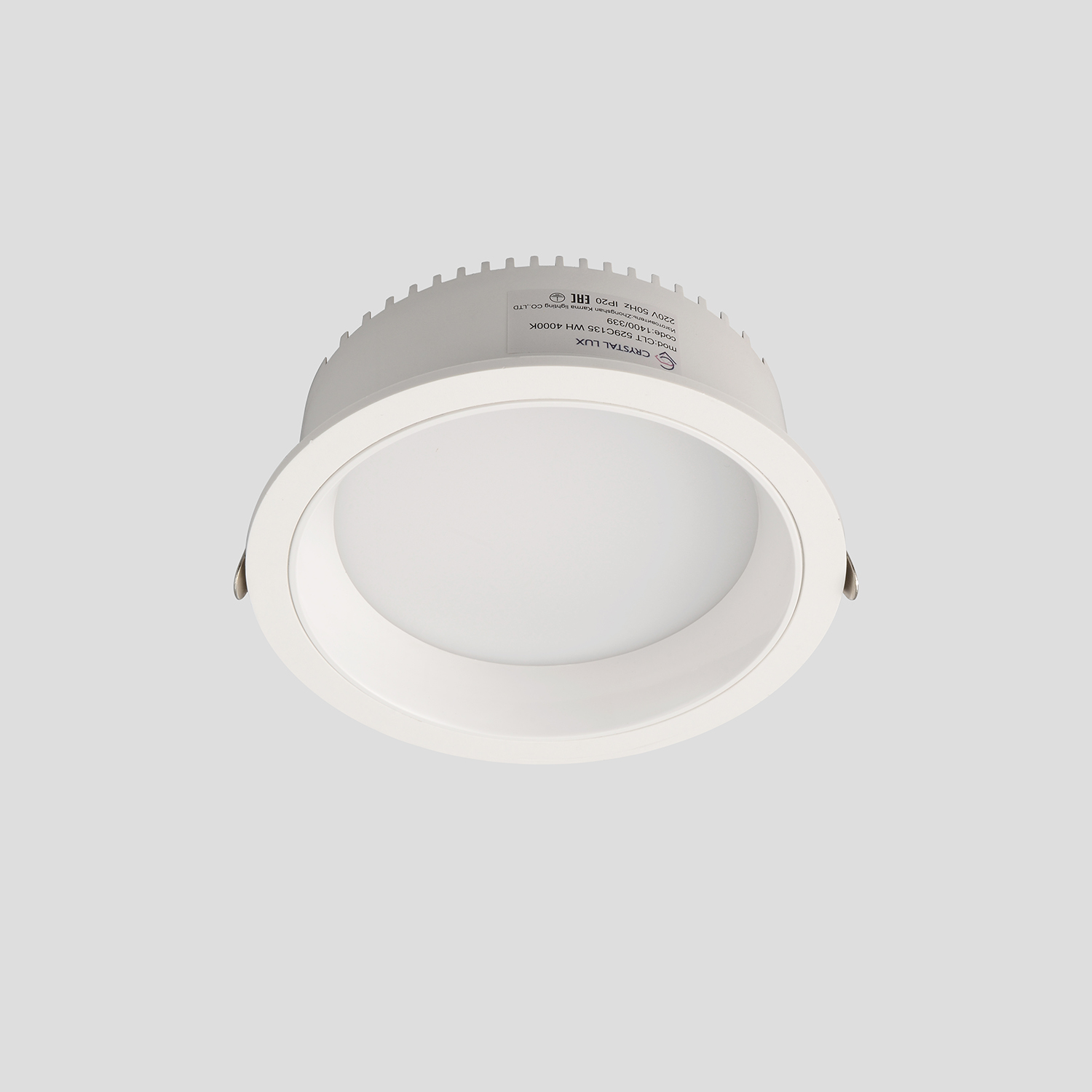 Светильник встраиваемый crystal lux clt 529c135 wh 4000k