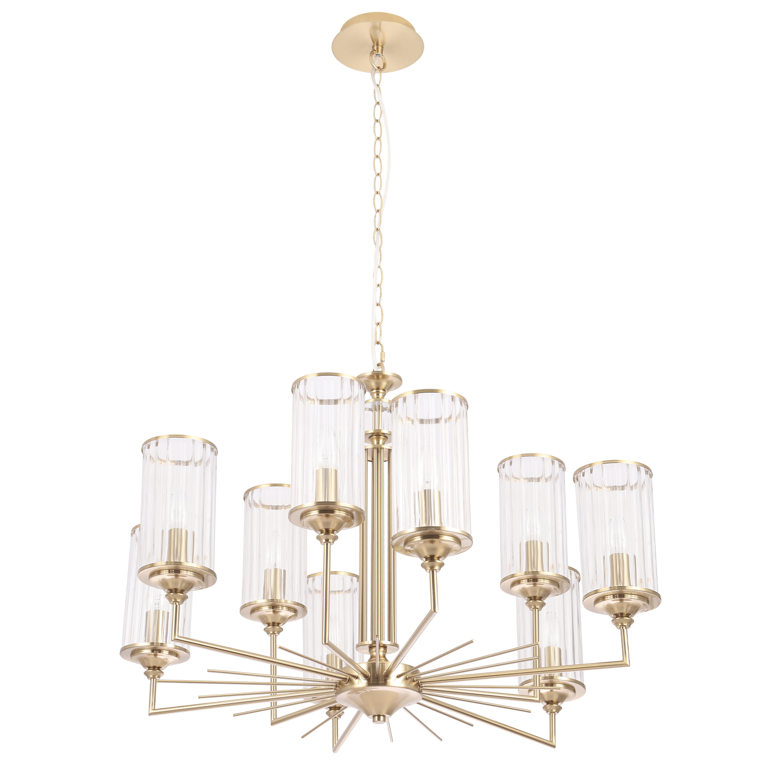 Люстра crystal lux gloria sp9 brass