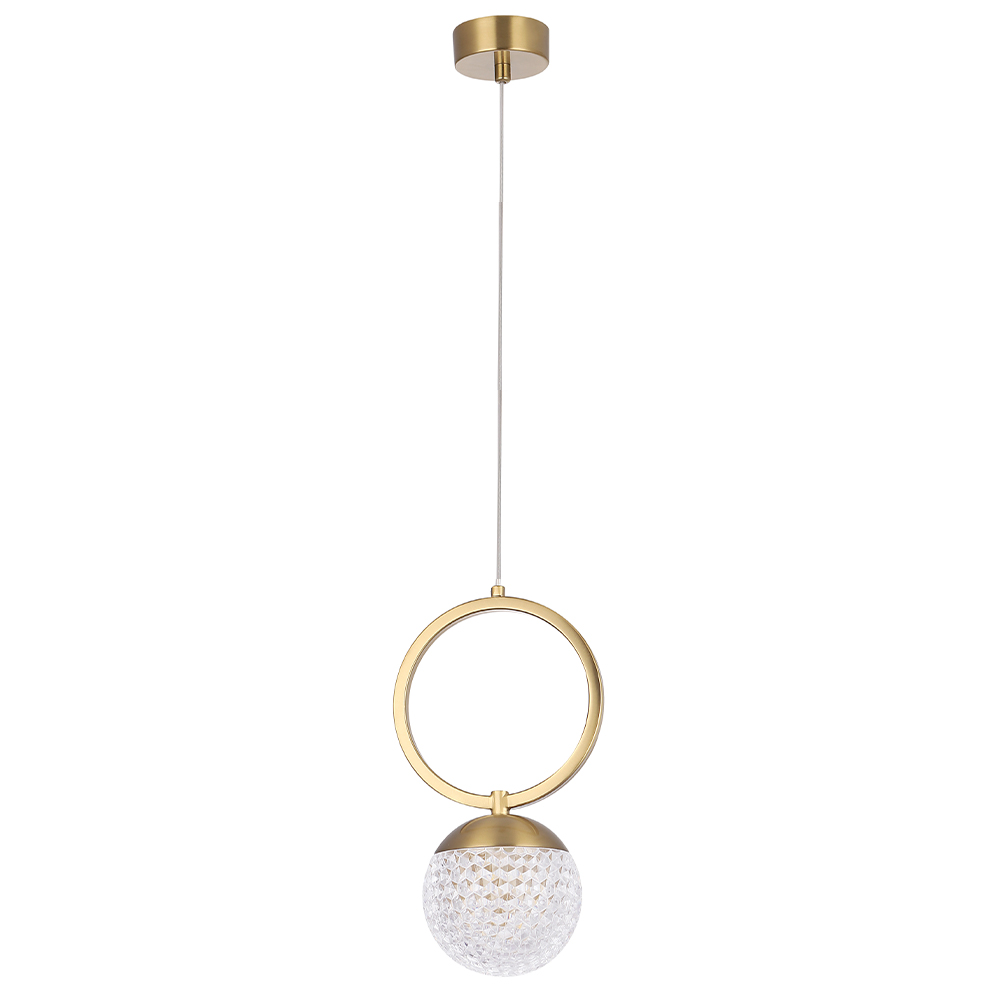 Светильник подвесной crystal lux carolina sp1 v1 brass