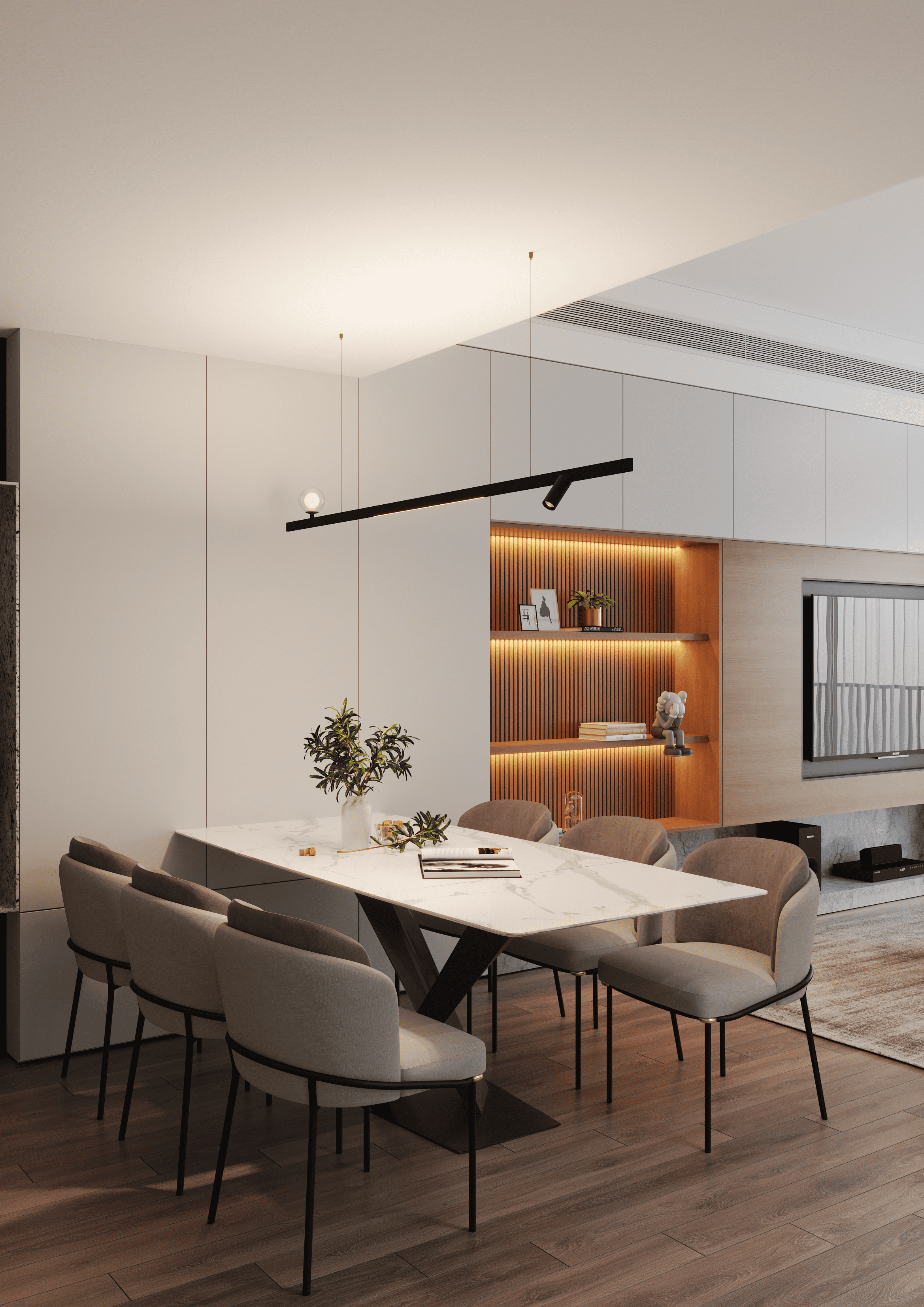 Шинопровод магнитный двусторонний Crystal Lux CLT 0.126 01 L2000 BL