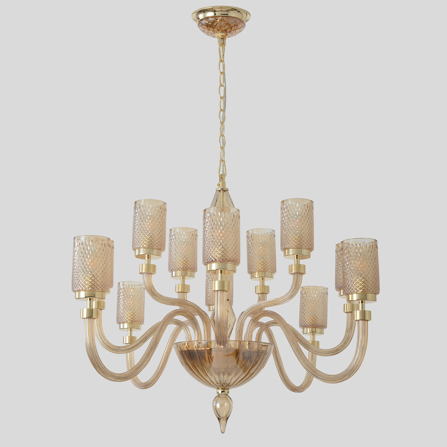 Люстра crystal lux silvestro sp12 amber