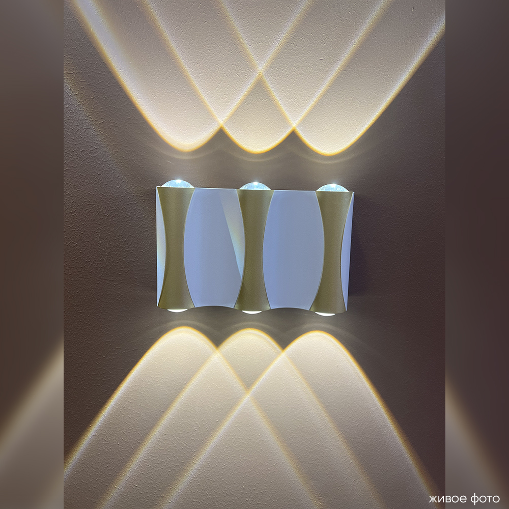 Бра crystal lux clt 022w3 wh-go 4000k