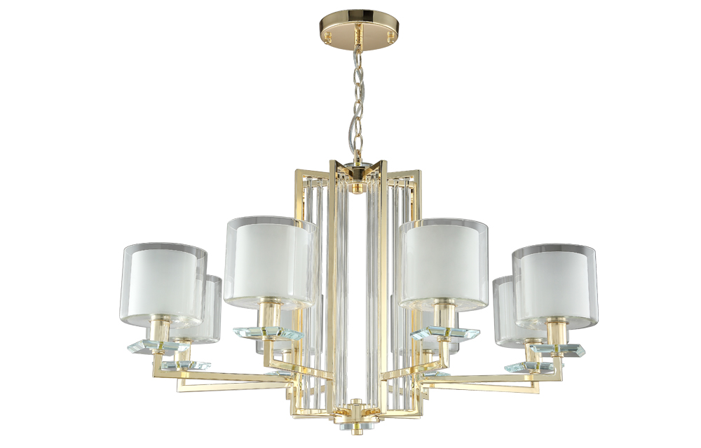 Люстра crystal lux nicolas sp-pl8 gold/white