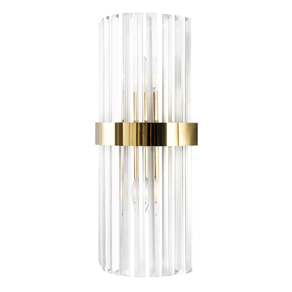 Бра crystal lux sorpresa ap2 brass/transparente