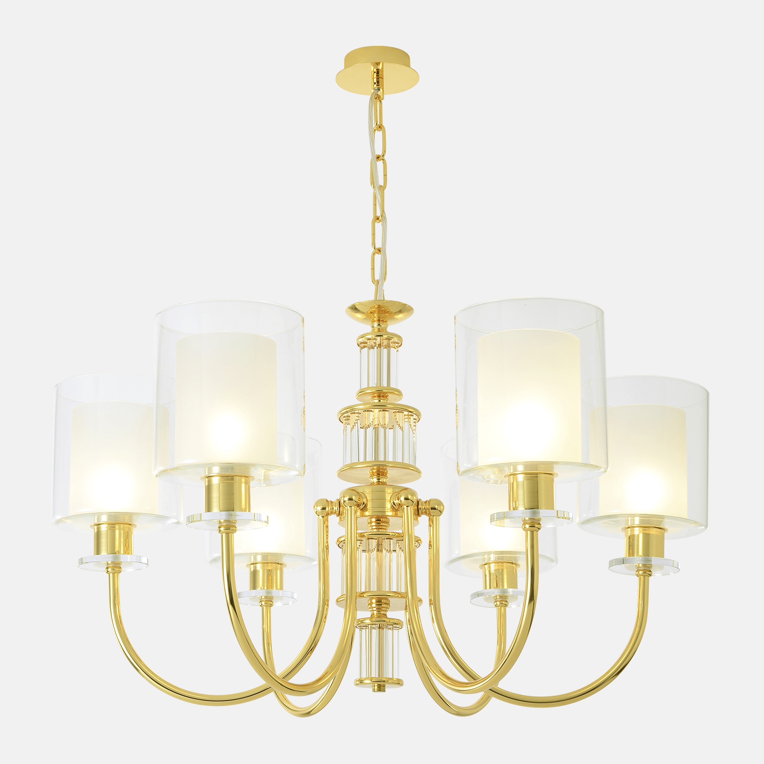 Люстра crystal lux elena sp6 gold