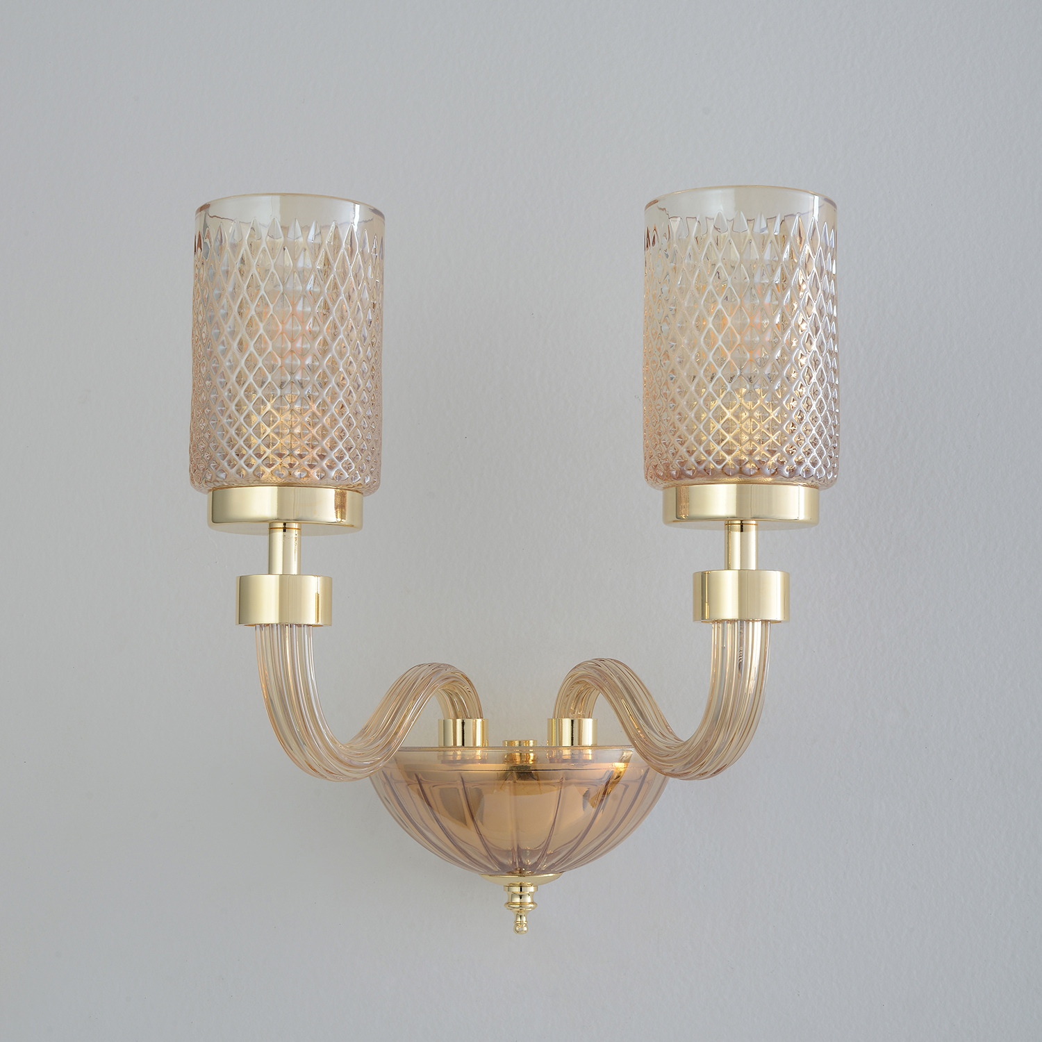 Бра crystal lux silvestro ap2 amber