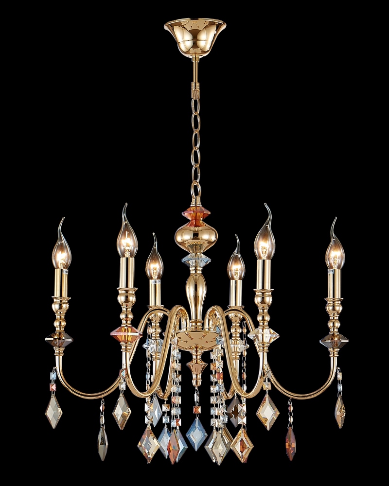 Люстра crystal lux mercedes sp6 gold/color