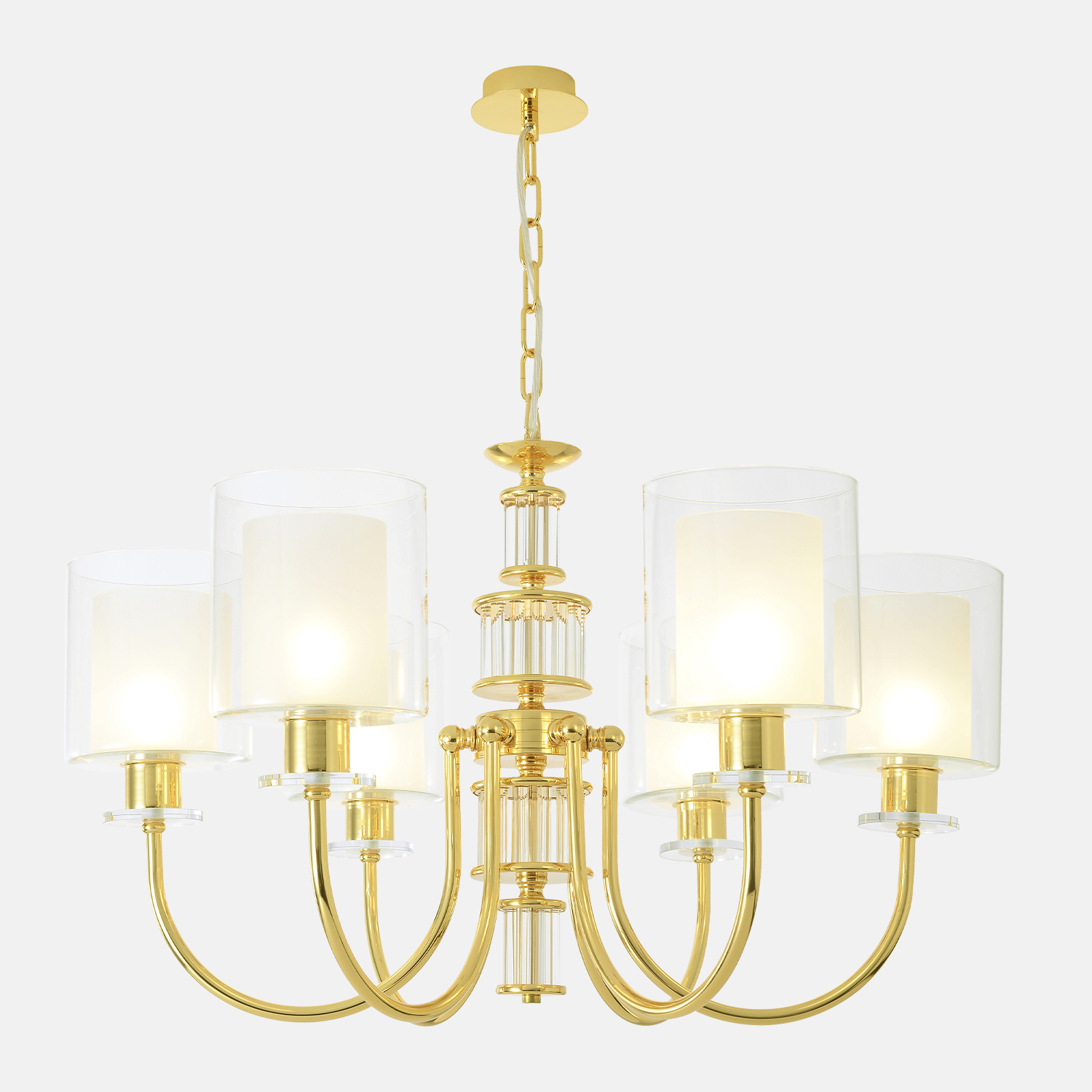 Люстра crystal lux elena sp6 gold