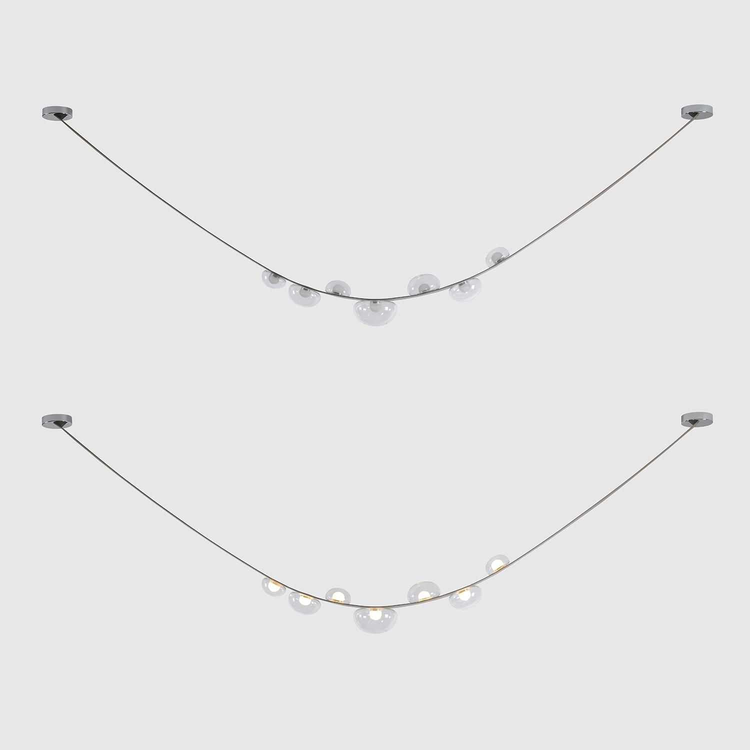 Светильник подвесной Crystal Lux BOSQUE SP7 L3000 GREY/TRANSPARENT