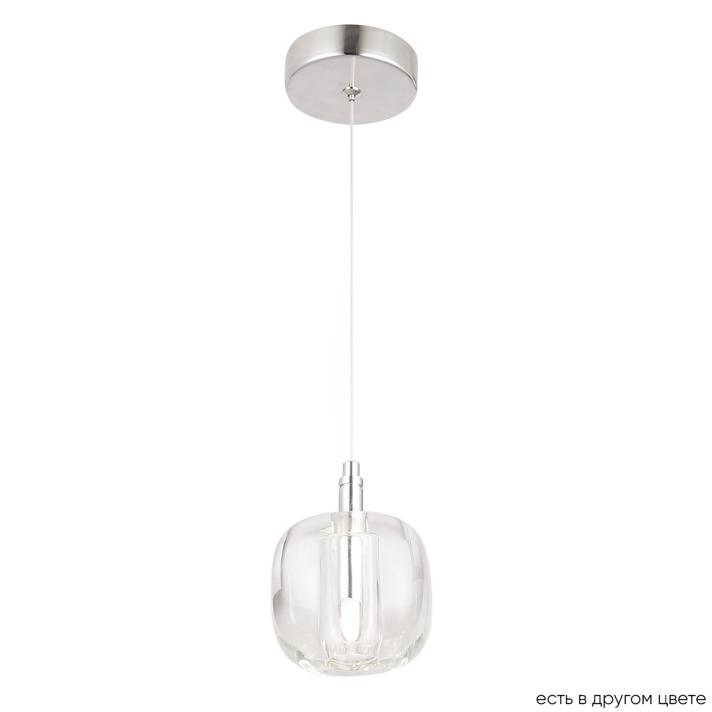 Светильник подвесной crystal lux box sp1 chrome/transparent
