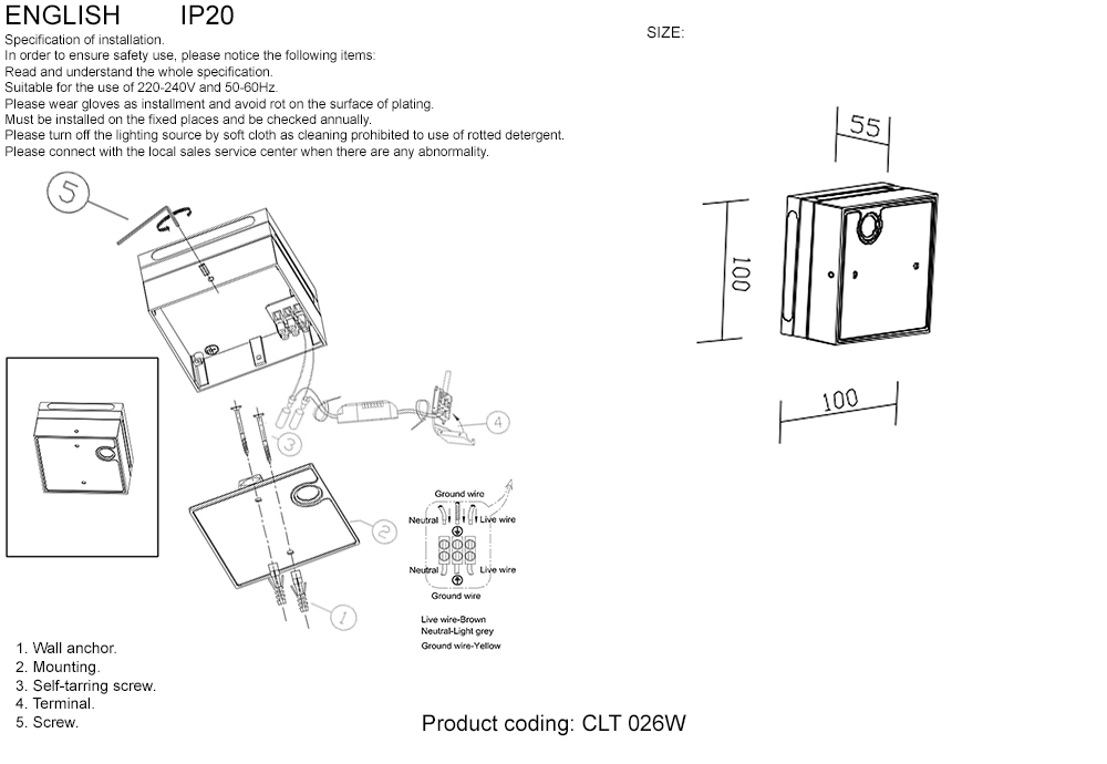 Бра crystal lux clt 026w wh