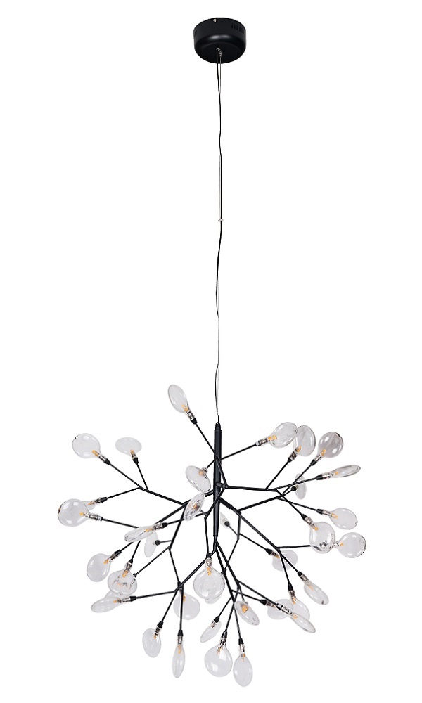 Светильник подвесной crystal lux evita sp36 black/transparent