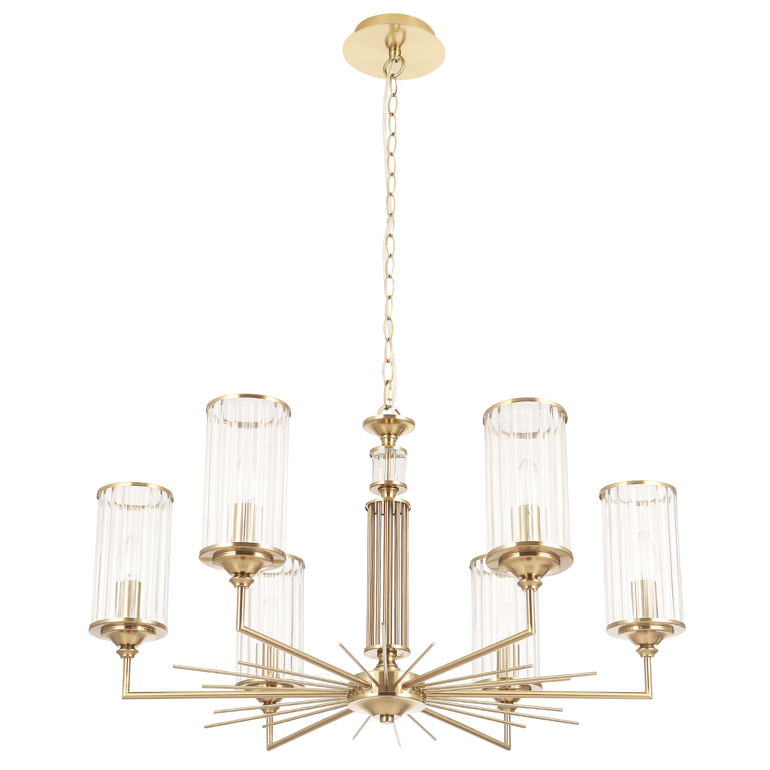 Люстра crystal lux gloria sp6 brass