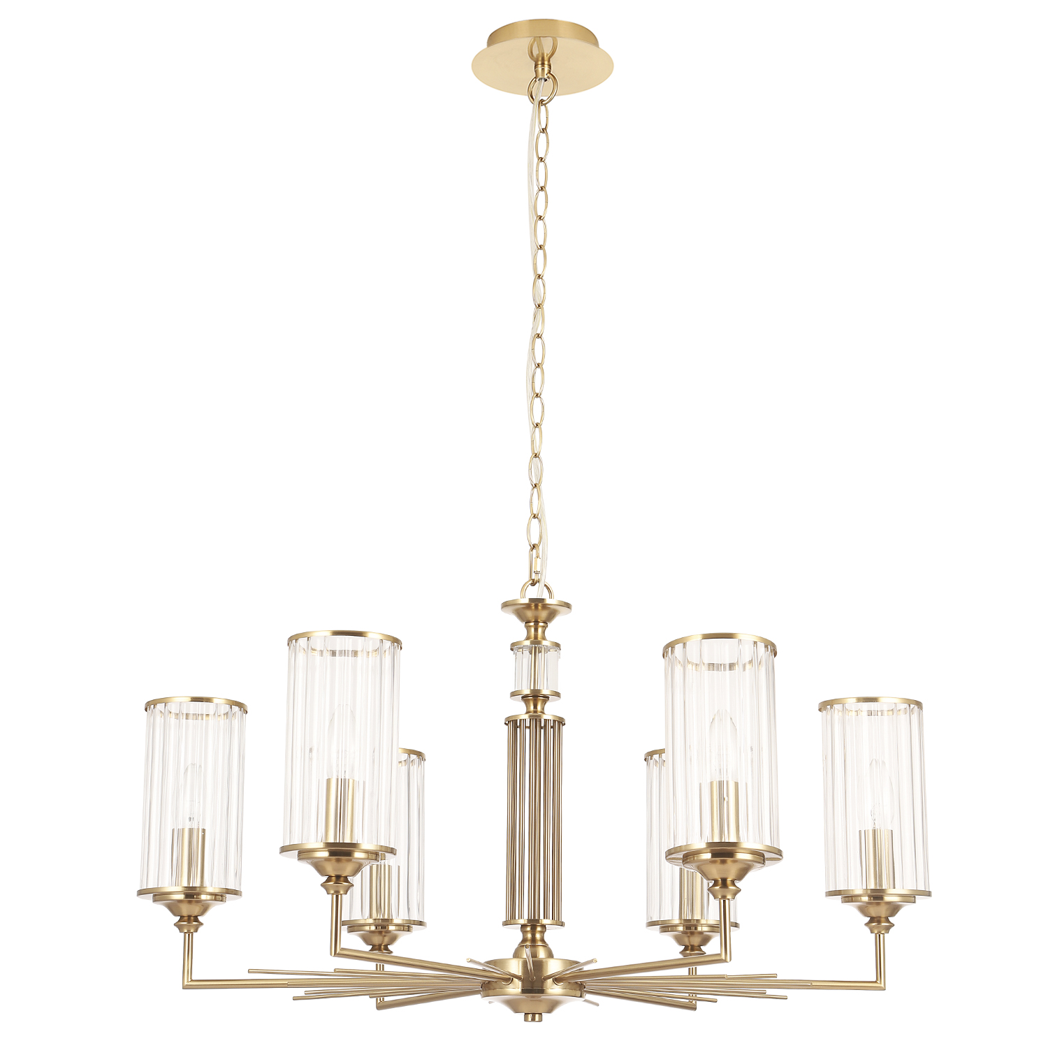 Люстра crystal lux gloria sp6 brass