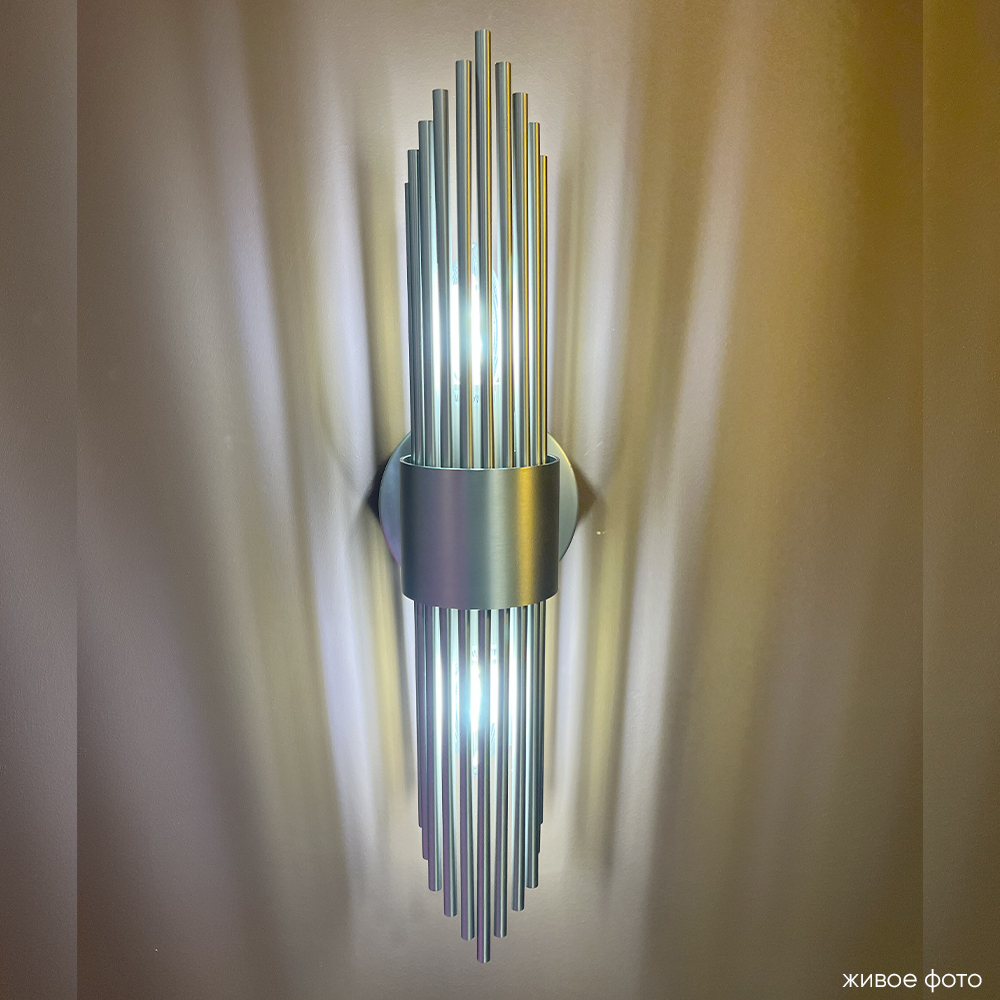 Бра crystal lux rudolfo ap2 nickel