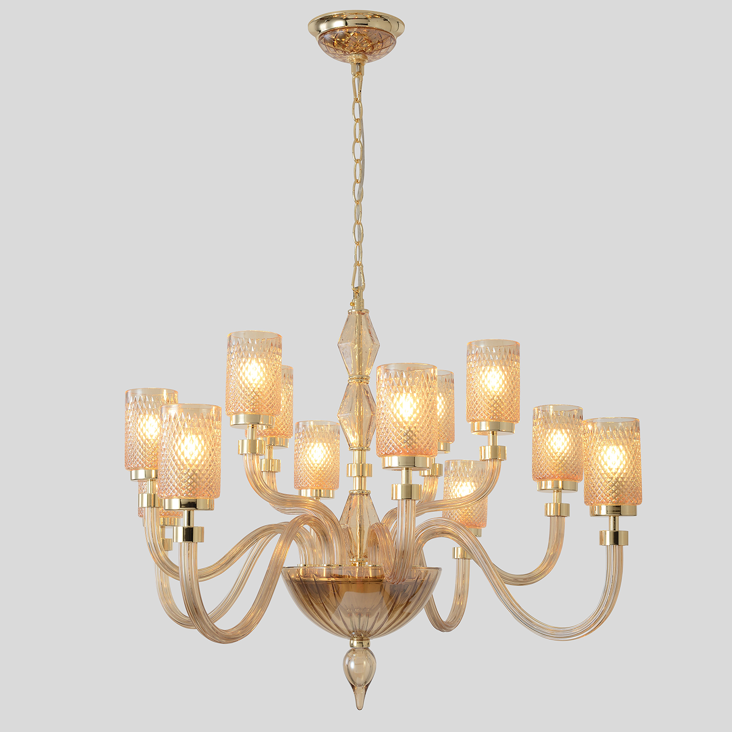 Люстра crystal lux silvestro sp12 amber