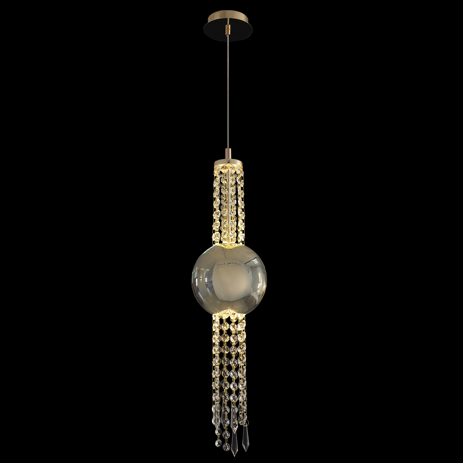 Светильник подвесной crystal lux navajo sp3w led gold