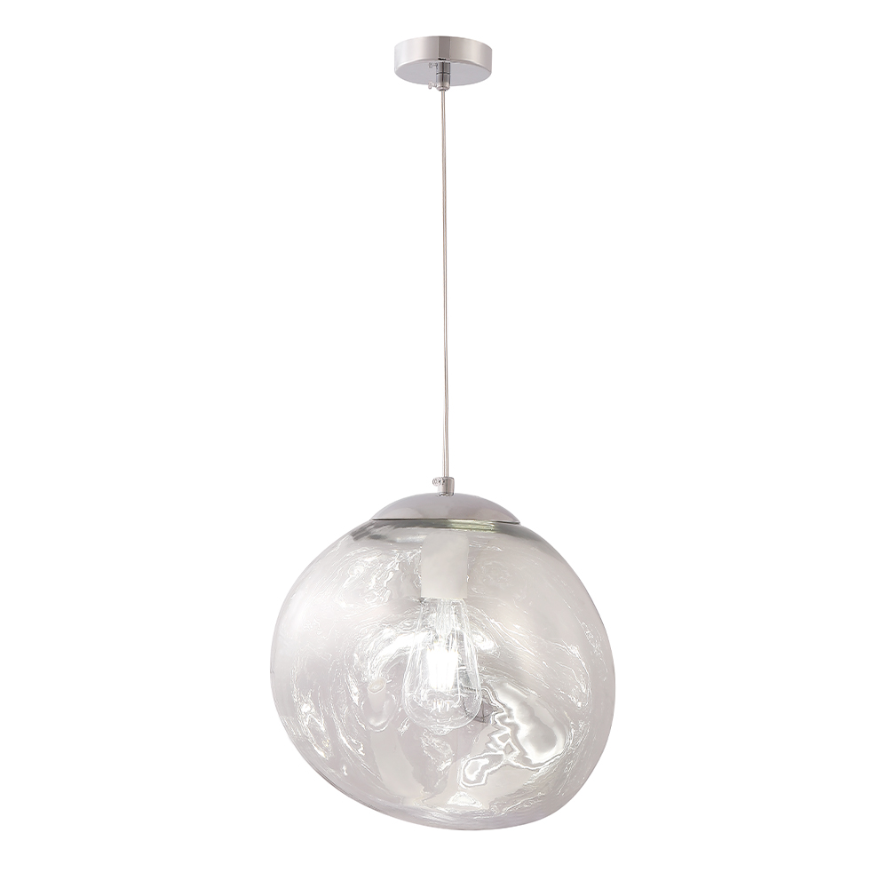 Светильник подвесной crystal lux malaga sp1 d280 chrome