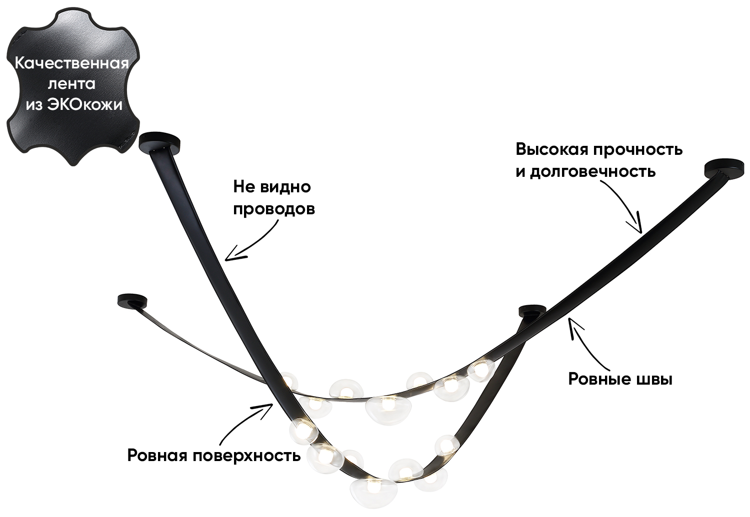 Светильник подвесной crystal lux bosque sp7 l3000 black/transparent