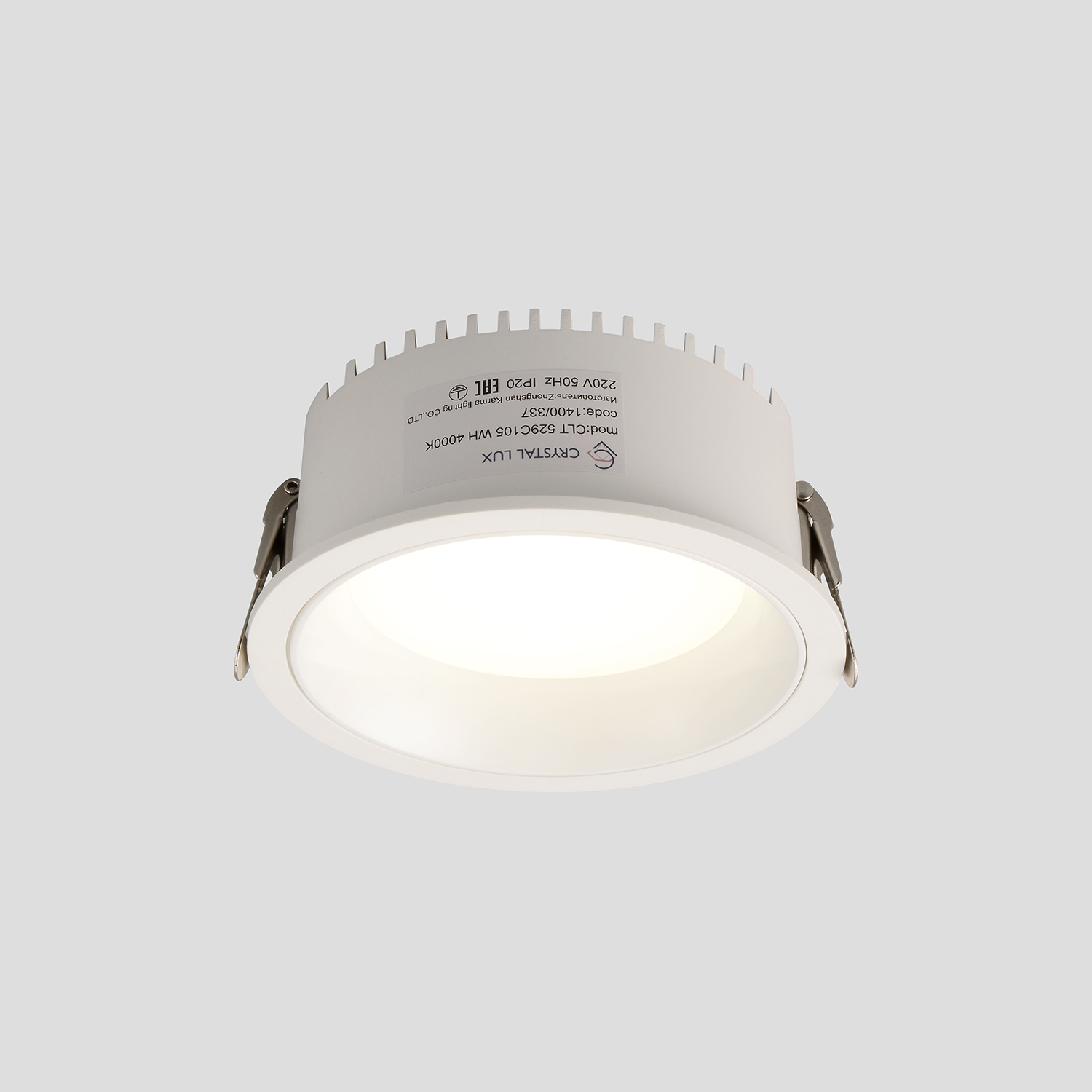 Светильник встраиваемый crystal lux clt 529c105 wh 4000k
