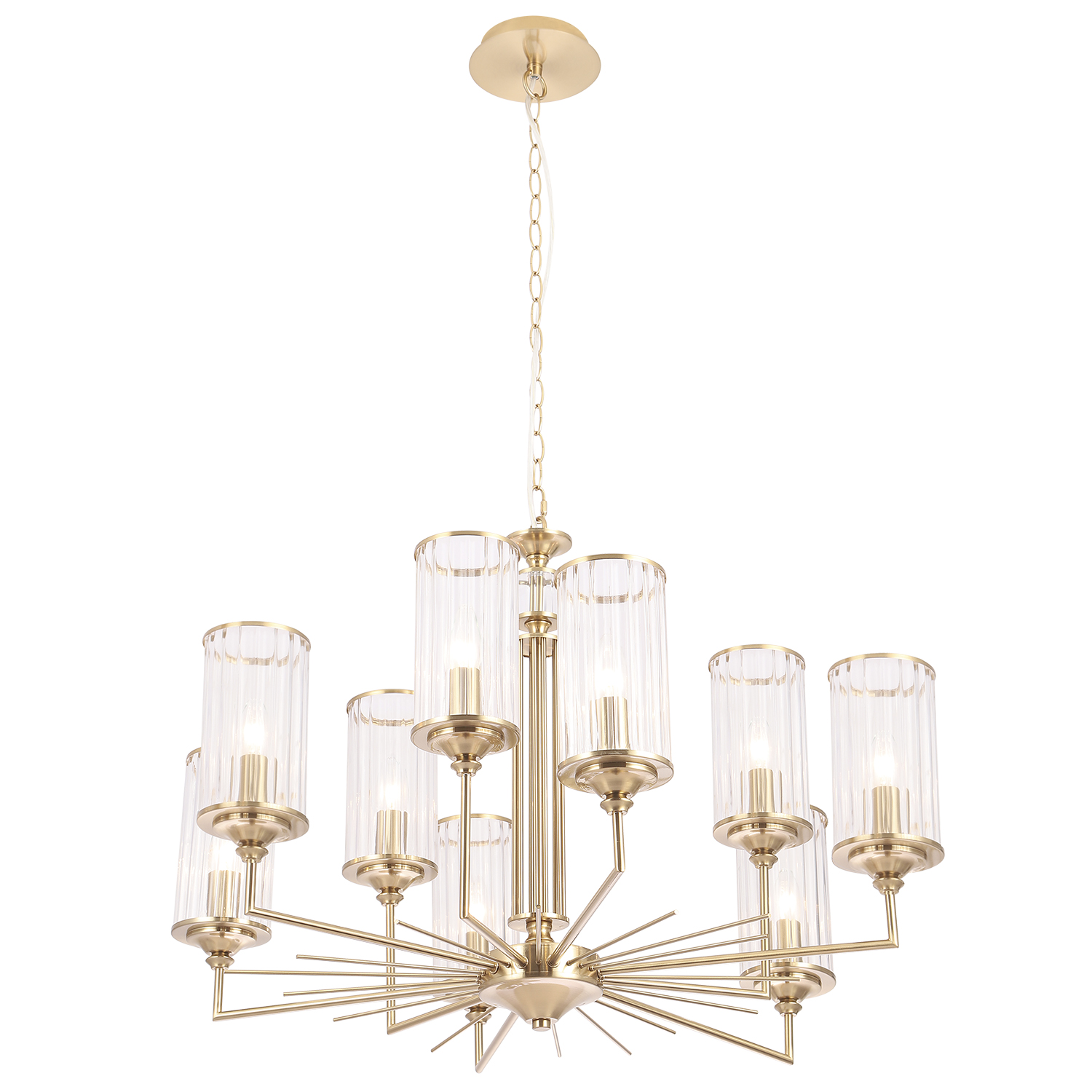 Люстра crystal lux gloria sp9 brass